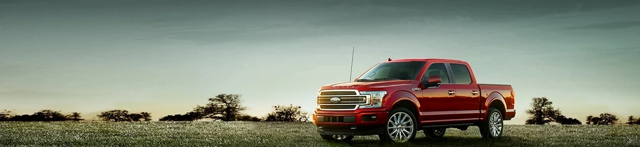 Ford F-150® SuperCrew® truck parked in a field